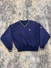 Pulôver de golfe vintage TaylorMade forrado de náilon jaqueta corta-vento tamanho grande azul marinho, usado comprar usado  Enviando para Brazil
