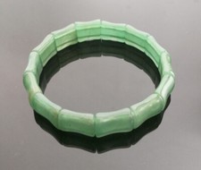 Pulseira elástica articulação bambu jade quartzo aventurina verde claro natural comprar usado  Enviando para Brazil