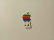 Adesivo vintage Apple Computer 7 x 4 cm Macintosh arco-íris computador retrô Mac, usado comprar usado  Enviando para Brazil
