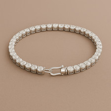 "Pulsera de diamantes naturales certificados de 7,00 quilates de plata de ley 925, tratada" segunda mano  Embacar hacia Mexico