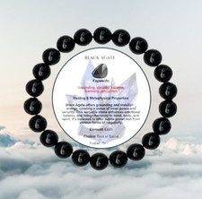 Black agate 8mm for sale  PETERBOROUGH