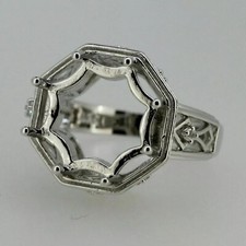 Usado, Anel de coquetel para venda de namorados semi montagem tamanho 7 925 prata redonda 15x15 mm comprar usado  Enviando para Brazil