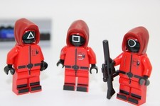 Używany, Lego (c) 3x Figurki Game of the Squid - Robotnik, żołnierz - MOC Custom Print na sprzedaż  Wysyłka do Poland