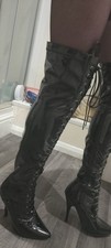 Black pvc thigh for sale  WELLINGBOROUGH