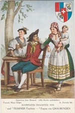 Schweizer trachten 1830 usato  Roma