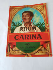 Etiquette rhum carina d'occasion  Hazebrouck