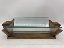 Rack de vidro vintage art déco moderno de nogueira  comprar usado  Enviando para Brazil
