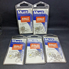 5 pacotes de gancho de bico Mustad tamanho #6 aço inoxidável 92553NPSS, usado comprar usado  Enviando para Brazil