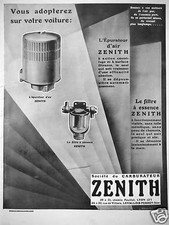 Publicité zénith carburateur d'occasion  Compiègne