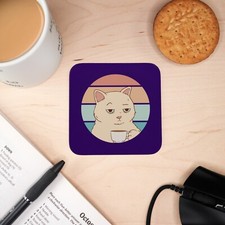 Usado, Montanha-russa de madeira, gato com montanha-russa de café, tapete de caneca dura, montanha-russa de mesa Placemat comprar usado  Enviando para Brazil