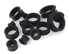 PAR (2 peças) de túneis de carne de orelha de silicone preto/claro Superflex comprar usado  Enviando para Brazil
