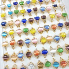 Usado, 50 peças de anéis femininos da moda por atacado de joias olho de gato de pedra natural comprar usado Usado, 50 peças de anéis femininos da moda por atacado de joias olho de gato de pedra natural comprar usado  Enviando para Brazil