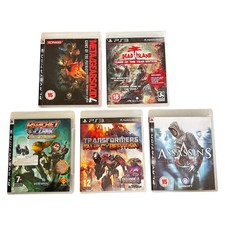 Pacote de 5 jogos PS3 TRANSFORMERS FALL OF CYBERTRON, RATCHET & CLANK, ASSINS CREED comprar usado  Enviando para Brazil