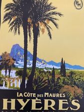 Rare affiche touristique d'occasion  Hyères