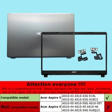 Capa traseira LCD / moldura frontal / dobradiças para Acer Aspire 5 A515-43 A515-43G A515-52 comprar usado  Enviando para Brazil