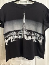 Camisa feminina Paris Torre Eiffel strass preta tamanho XL nova 💕, usado comprar usado  Enviando para Brazil