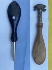 Usado, Antigo Real Pontas de Diamante Cortador de Janela de Vidro Par de Ferramentas Cabo de Ébano comprar usado  Enviando para Brazil