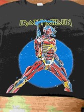 Camiseta Preta Iron Maiden - Somewhere on Tour 1987 Tamanho P a 2XL Algodão Pesado 6.2 comprar usado  Enviando para Brazil