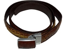 Brown leather crocodile for sale  UK