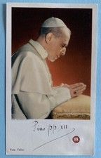 RELÍQUIA - PAPA PIO XII relíquia pedaço de seu enfeite, fac-símile de sua assinatura comprar usado  Enviando para Brazil