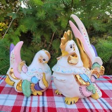 Ceramic rooster hen for sale  Chimacum