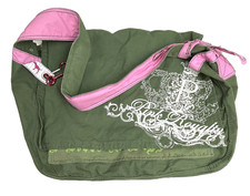 Bolsa de viagem de lona vintage Victoria’s Secret verde rosa realeza tamanho grande comprar usado  Enviando para Brazil