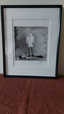 Fotografia artystyczna w ramce – portret czarno-biały, sygnowana, 27 x 34 cm na sprzedaż  PL