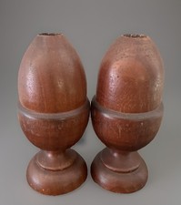 Castiçal vintage de madeira virado à mão em forma de ovo 5,25” comprar usado  Enviando para Brazil