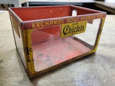 Adams Chiclets Gum Penny Candy loja geral balcão caixa de exibição lata litho vidro comprar usado  Enviando para Brazil