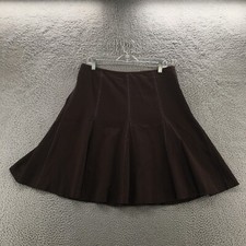 Saia Curta Feminina Elevenses Flared 12 Marrom Casual Plissada Zíper Frontal, usado comprar usado  Enviando para Brazil