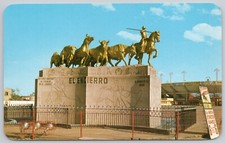 Cartão postal antigo Ciudad Juarez Chihuahua México El Encierro Monumento Bull Run, usado comprar usado  Enviando para Brazil