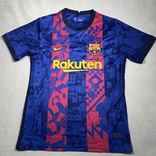 Camiseta Nike Dri-Fit FC Barcelona 2021 kit terceira partida Rakuten Champions média comprar usado  Enviando para Brazil