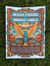 Pôster oficial da turnê Melissa Etheridge & Indigo Girls Yes We Are 2025 - Assinado comprar usado  Enviando para Brazil