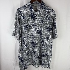 Camisa polo masculina Puma Cloudspun folhas tropicais grande tom silencioso azul marinho AOP comprar usado  Enviando para Brazil