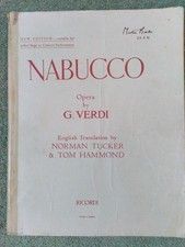 Verdi giuseppe nabucco for sale Verdi giuseppe nabucco for sale  SALISBURY