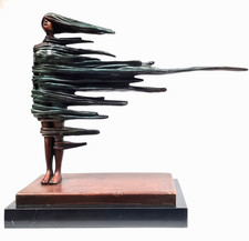 Bronzestatue mädchen starken gebraucht kaufen  Recklinghausen