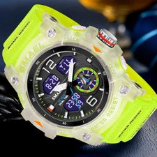 Relógio de pulso masculino esportivo militar digital mostrador grande luz LED cronômetro masculino comprar usado  Enviando para Brazil