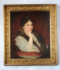 Oskar Michaelis (1872-1946) Secesyjny portret elrgańskiej damy na sprzedaż Oskar Michaelis (1872-1946) Secesyjny portret elrgańskiej damy na sprzedaż  PL