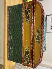Vintage painted wicker for sale  CORBY