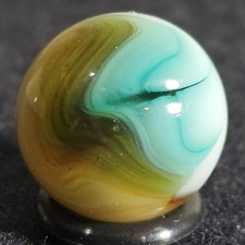 Exclusivo Vintage Vitro Agate Co Aquamarine Tri-Lite Mármore Estado Perfeito 39/64" , usado comprar usado  Enviando para Brazil