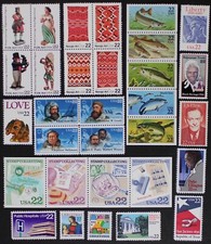 Selos postais vintage dos EUA, conjunto original do ano comemorativo de 1986, todos em perfeito estado, sem marca de charneira, usado comprar usado  Enviando para Brazil