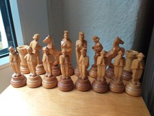 Schachfiguren holz schachspiel gebraucht kaufen  Berlin