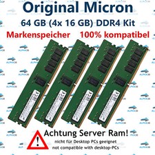 64 GB (4x 16 GB) RDIMM ECC DDR4-2666 HP HPE ProLiant ML110 Gen10 G10 Server RAM comprar usado  Enviando para Brazil