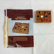 Jogo de dominó vintage de madeira + instruções, aproximadamente 11,5cm x 9cm (T5) CP#8683 comprar usado  Enviando para Brazil