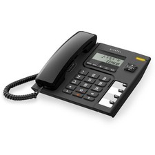 Używany, Telefon Alcatel T56 czarny - przewodowy z identyfikatorem dzwoniącego na sprzedaż  PL