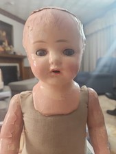 Boneca antiga de corpo macio da Woodtex NY grande 21" olhos para dormir c1940 comprar usado  Enviando para Brazil