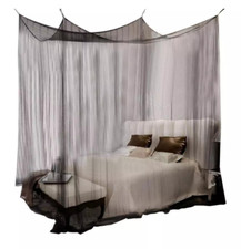 Mosquiteiro preto branco quatro cantos cama poste cama dossel mosquiteiro cama cama cama comprar usado  Enviando para Brazil