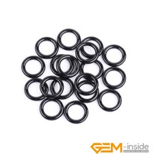 10 peças conector anel rosquinha pedra ágata preta natural contas deslizantes fabricação de joias comprar usado  Enviando para Brazil