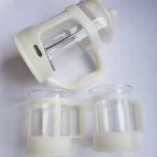 Cafeteira de vidro Bodum Bistro + copos modulares brancos vintage comprar usado  Enviando para Brazil