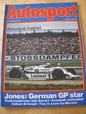 Autosport magazine aug for sale Autosport magazine aug for sale  BRISTOL